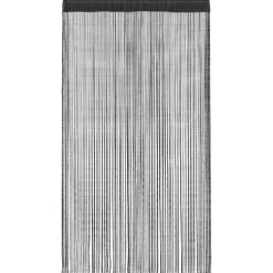 vidaXL Decoración-Cortinas de flecos 2 piezas 100x250 cm negras