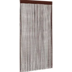 vidaXL Decoración-Cortinas de flecos 2 piezas 100x250 cm marrón