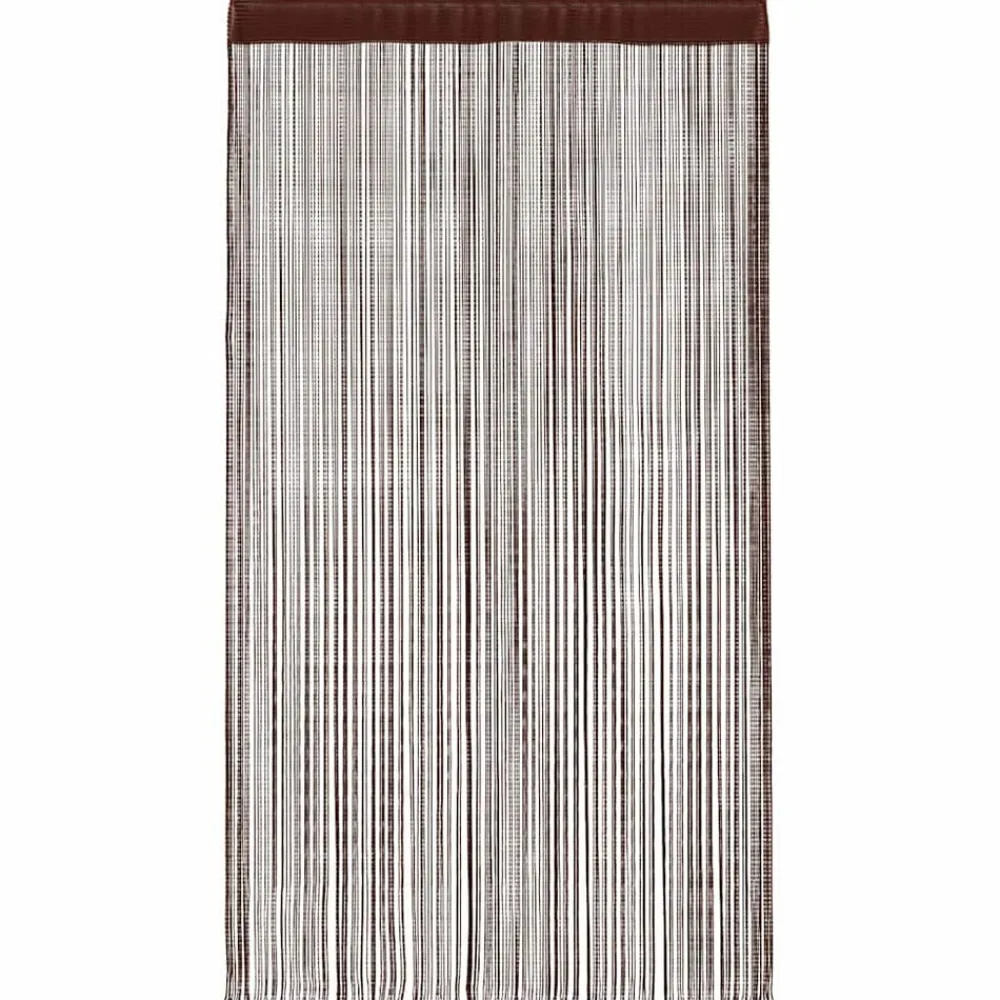 vidaXL Decoración-Cortinas de flecos 2 piezas 100x250 cm marrón