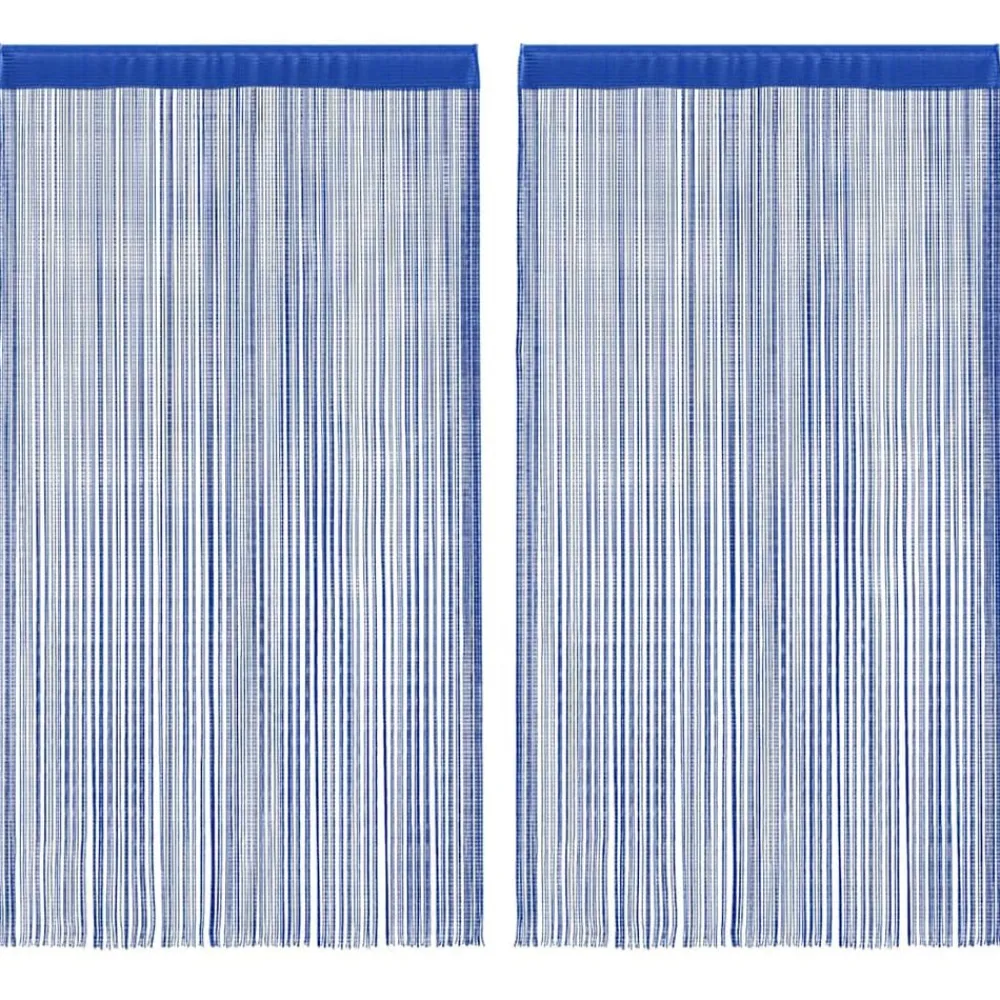 vidaXL Decoración-Cortinas de flecos 2 piezas 100x250 cm