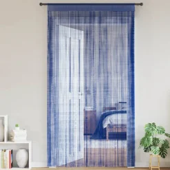 vidaXL Decoración-Cortinas de flecos 2 piezas 100x250 cm