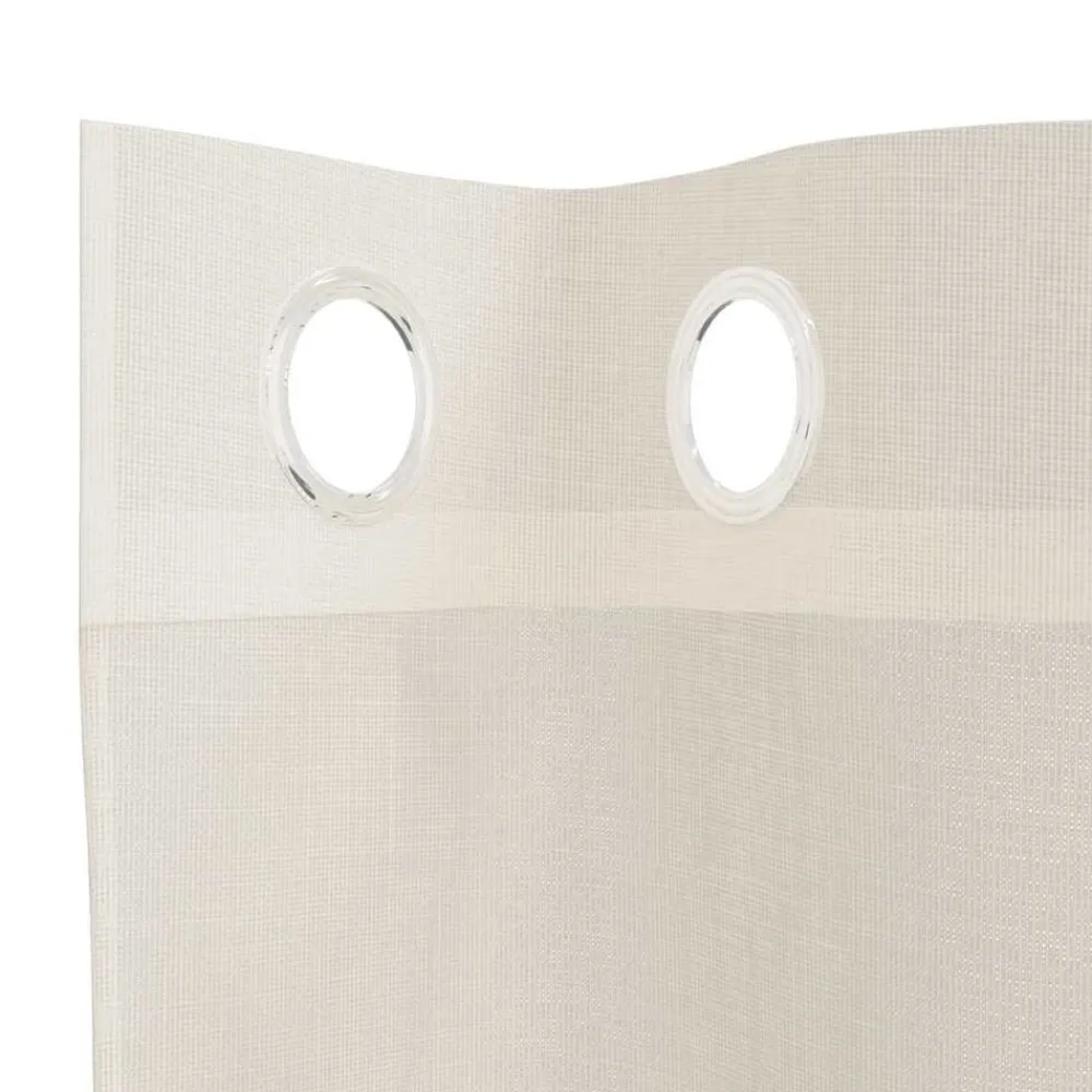 vidaXL Decoración-Cortinas de gasa con ojales 2 uds 140x140 cm