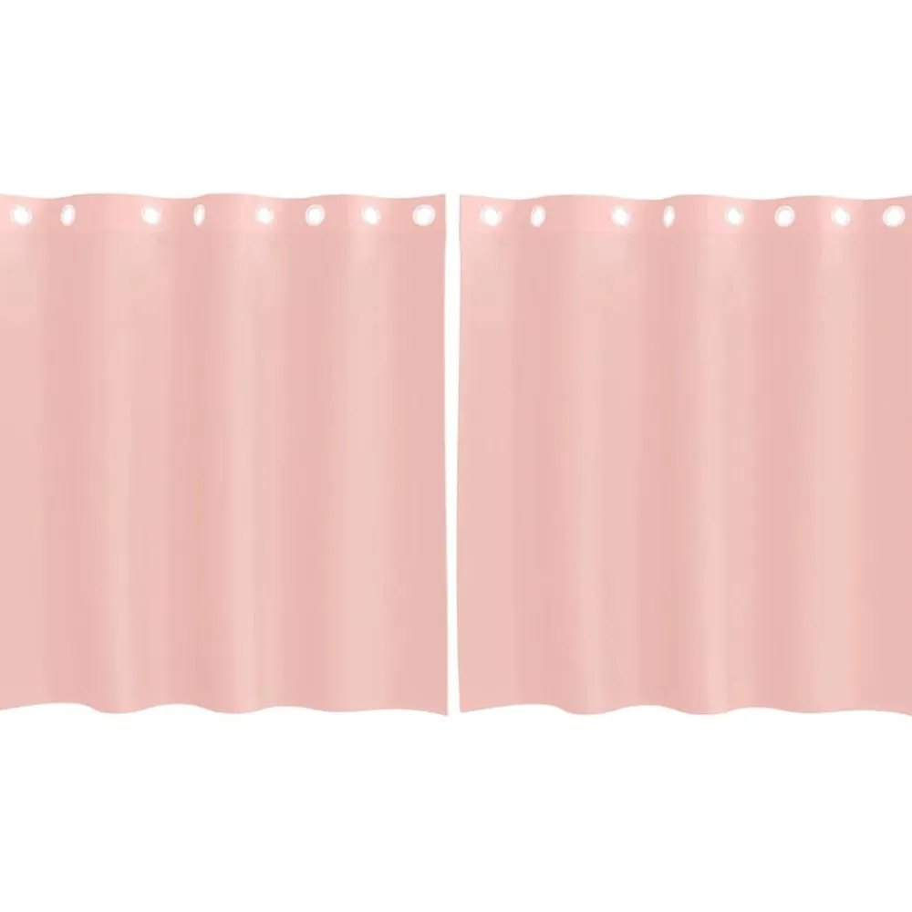 vidaXL Cortinas de gasa con ojales 2 uds 140x140 cm Rosa Best