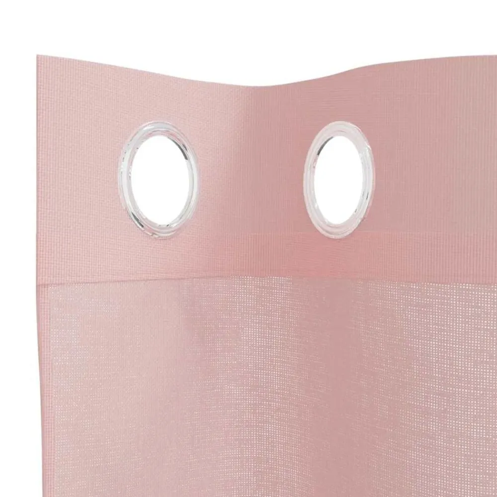 vidaXL Cortinas de gasa con ojales 2 uds 140x140 cm Rosa Best