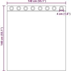 vidaXL Cortinas de gasa con ojales 2 uds 140x140 cm Rosa Best