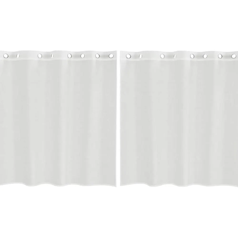 vidaXL Decoración-Cortinas de gasa con ojales 2 uds