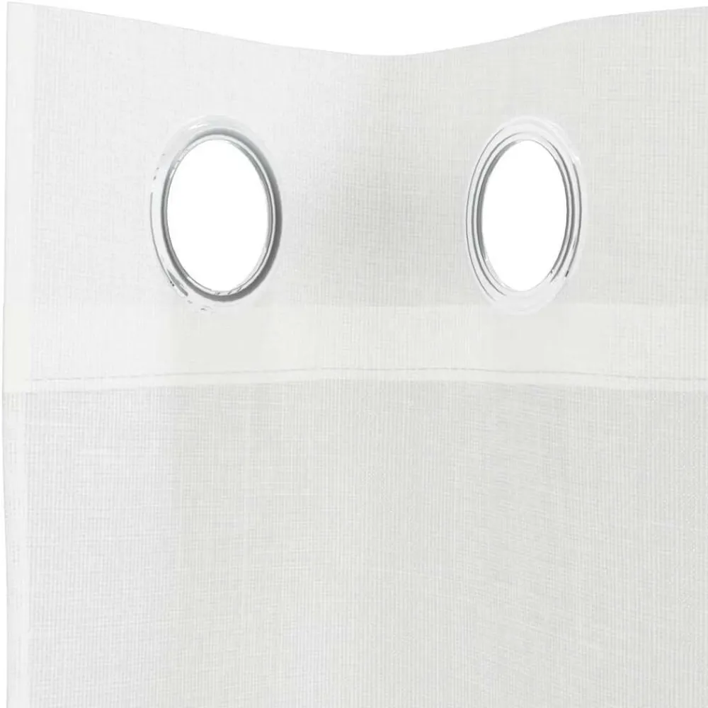 vidaXL Decoración-Cortinas de gasa con ojales 2 uds