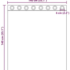 vidaXL Decoración-Cortinas de gasa con ojales 2 uds