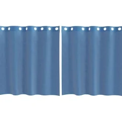 vidaXL Cortinas de gasa con ojales 2 uds Azul real Sale