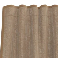 vidaXL Cortinas de gasa con trabillas 2 uds marrón claro 140x260 cm Marrón claro