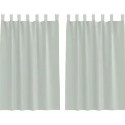 vidaXL Cortinas de gasa con trabillas 2 uds 140x175 cm Gris claro New