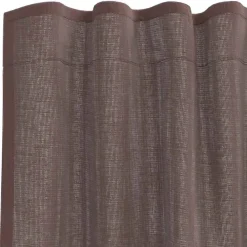 vidaXL Decoración-Cortinas de gasa con trabillas 2 uds. marrón