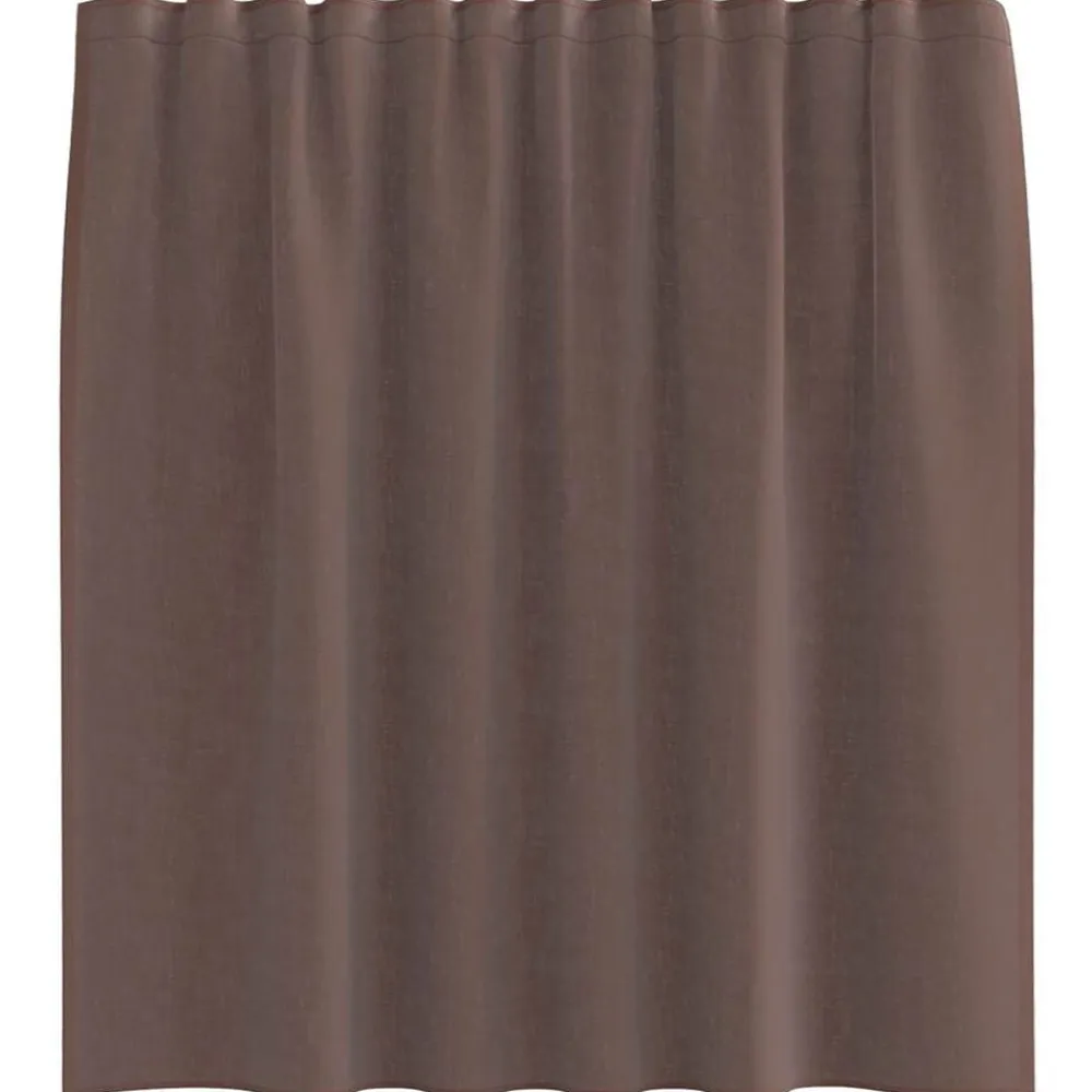 vidaXL Cortinas de gasa con bolsillos para varillas 2 uds. marrón Marrón