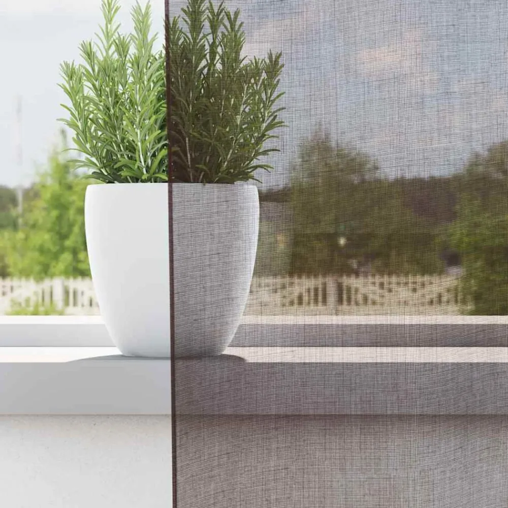 vidaXL Cortinas de gasa con ojales 2 uds marrón 140x140 cm Marrón Clearance