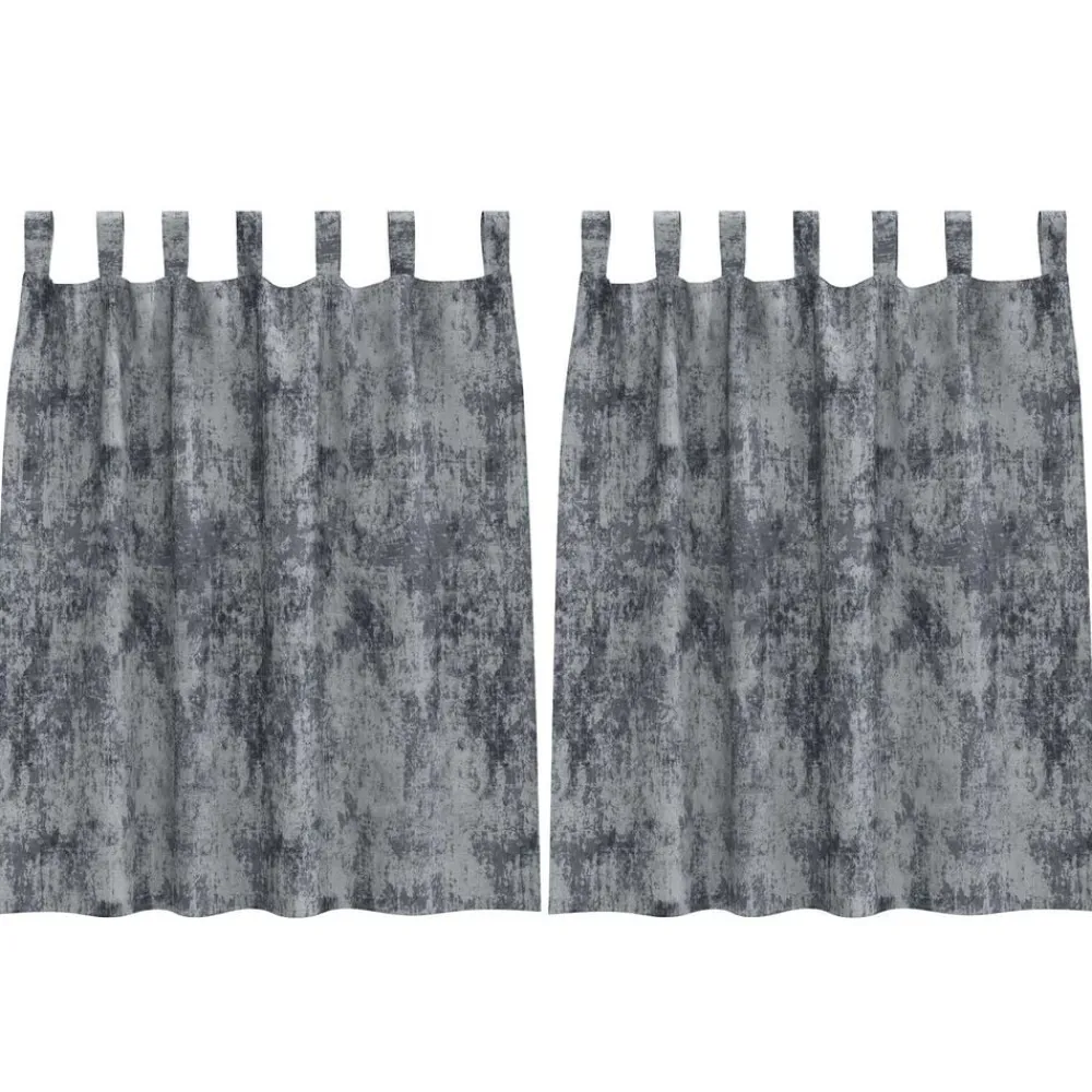 vidaXL Decoración-Cortinas de Terciopelo 2 pcs Gris plata 140 x 140 cm Terciopelo