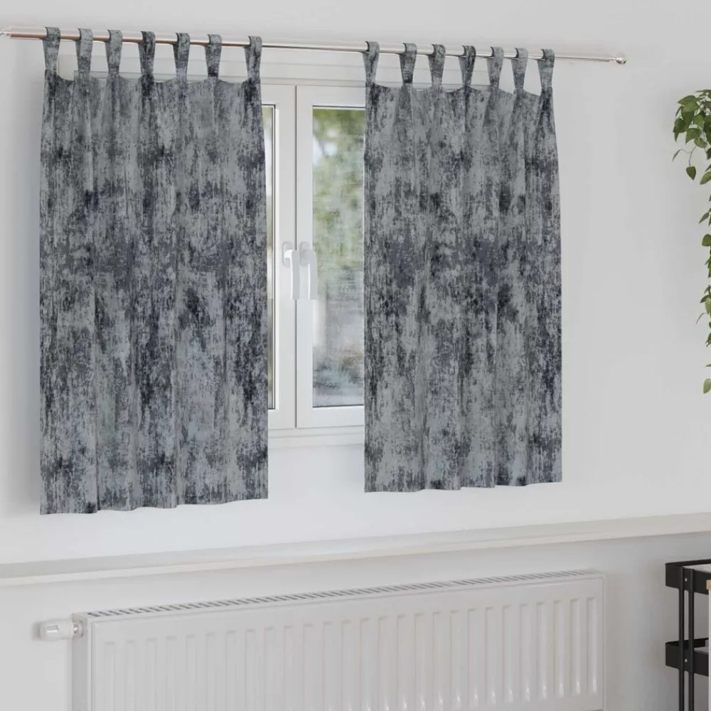 vidaXL Decoración-Cortinas de Terciopelo 2 pcs Gris plata 140 x 140 cm Terciopelo