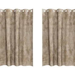 vidaXL Cortinas de Terciopelo 2 pcs champán 175 x 140 cm Terciopelo champ&aacute;n Hot