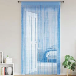 vidaXL Cortinas de tiras 2 uds 100x250 cm Azul claro Outlet