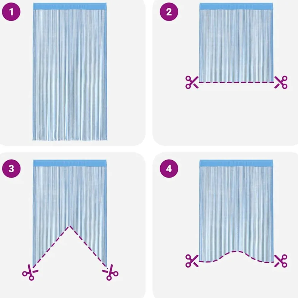 vidaXL Cortinas de tiras 2 uds 100x250 cm Azul claro Outlet