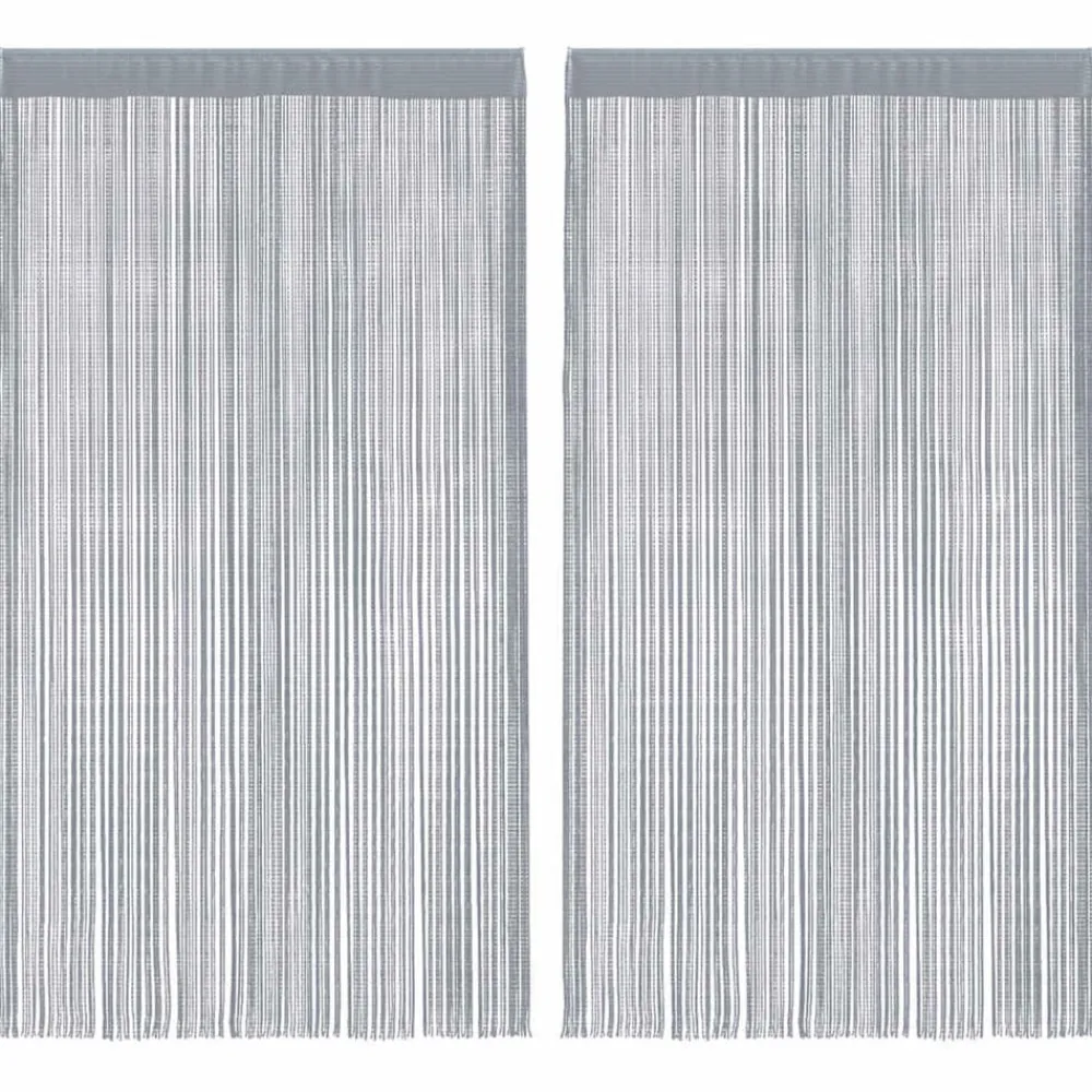 vidaXL Decoración-Cortinas de tiras 2 uds 100x250 cm