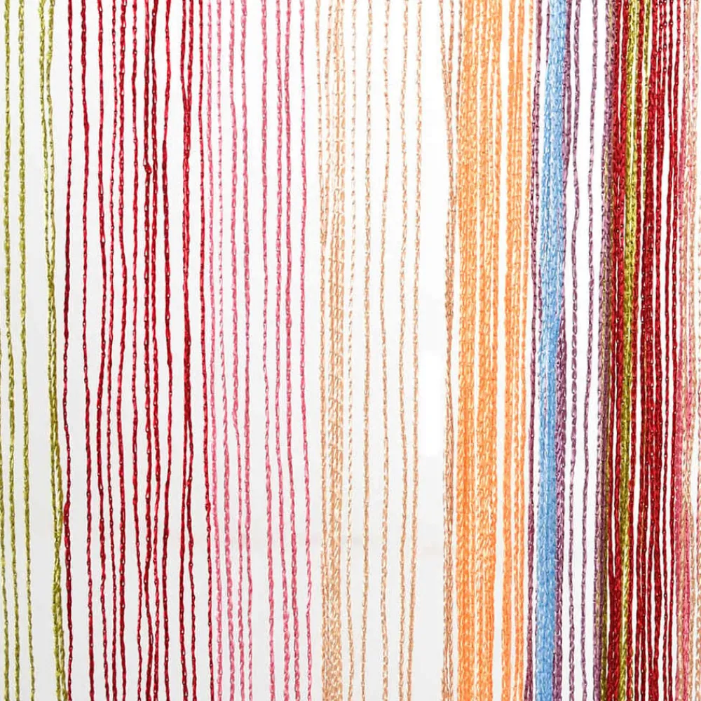 vidaXL Cortinas de tiras 2 uds 100x250 cm Multicolor Discount