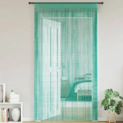 vidaXL Cortinas de tiras 2 uds turquesa 100x250 cm Tuquesa Clearance