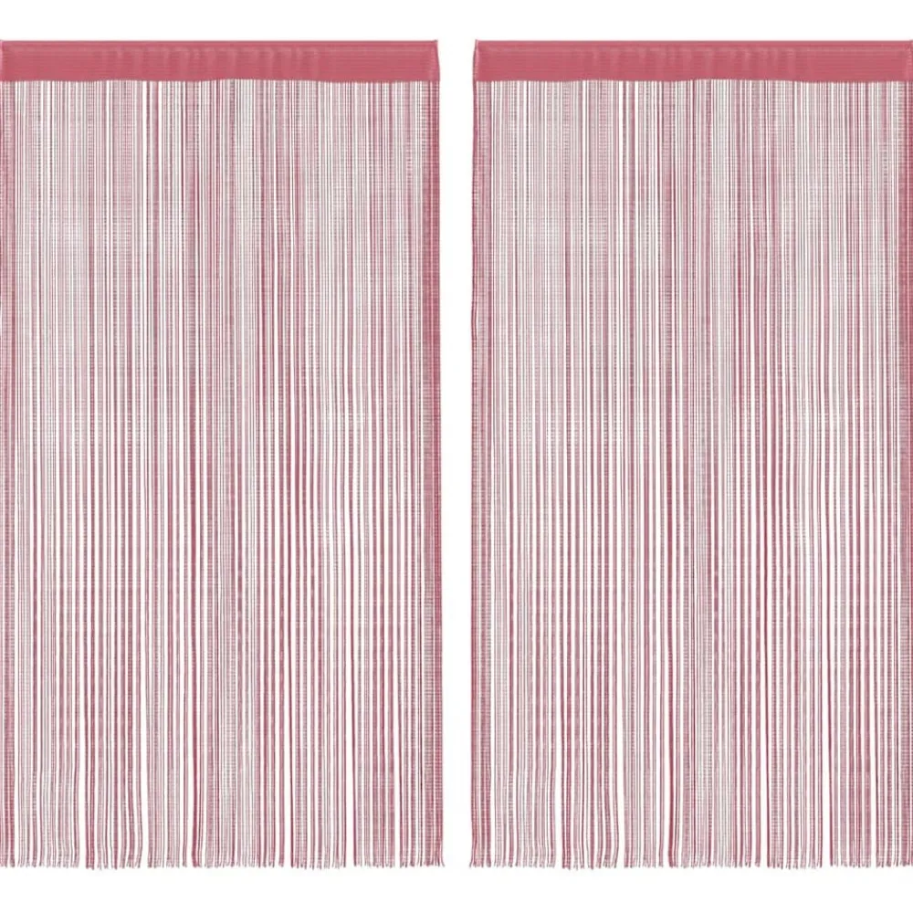vidaXL Decoración-Cortinas de tiras 2 uds. color 100x250 cm