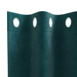vidaXL Cortinas opacas 2 pcs 140 x 140 cm Terciopelo Verde oscuro Outlet