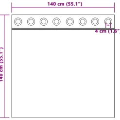 vidaXL Cortinas opacas 2 pcs 140 x 140 cm Terciopelo Verde oscuro Outlet