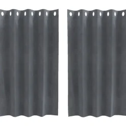vidaXL Cortinas opacas 2 pcs Gris Claro 140 x 140 cm Terciopelo Gris claro super ligero Outlet