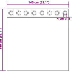 vidaXL Cortinas opacas 2 pcs Gris Claro 140 x 140 cm Terciopelo Gris claro super ligero Outlet