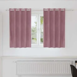 vidaXL Cortinas opacas 2 pcs 140 x 140 cm Terciopelo Rosa oscuro