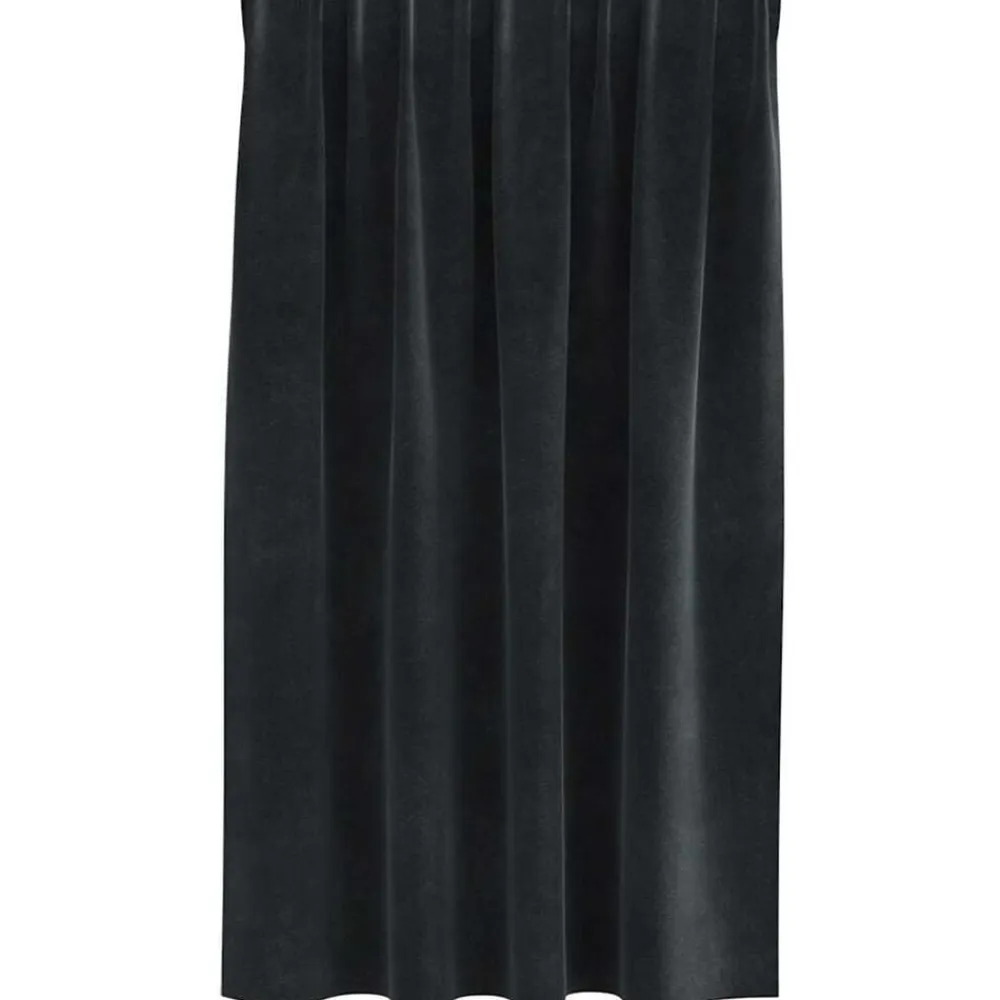 vidaXL Cortinas opacas 2 pcs 140 x 140 cm Terciopelo Negro Hot