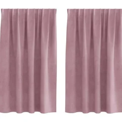 vidaXL Cortinas opacas 2 pcs 140 x 140 cm Terciopelo Rosa oscuro Online