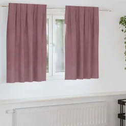 vidaXL Cortinas opacas 2 pcs 140 x 140 cm Terciopelo Rosa oscuro Online