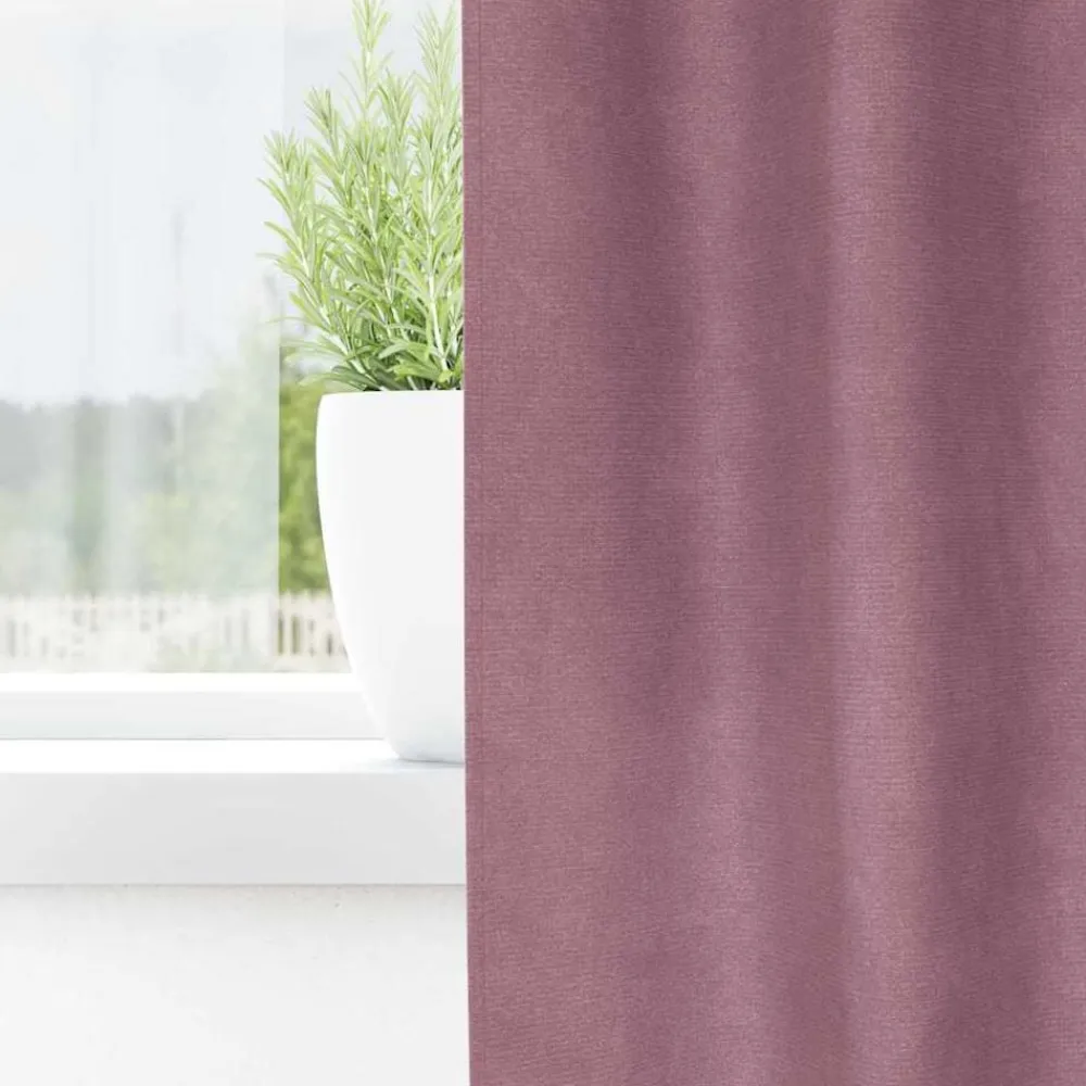 vidaXL Cortinas opacas 2 pcs 140 x 140 cm Terciopelo Rosa oscuro Online