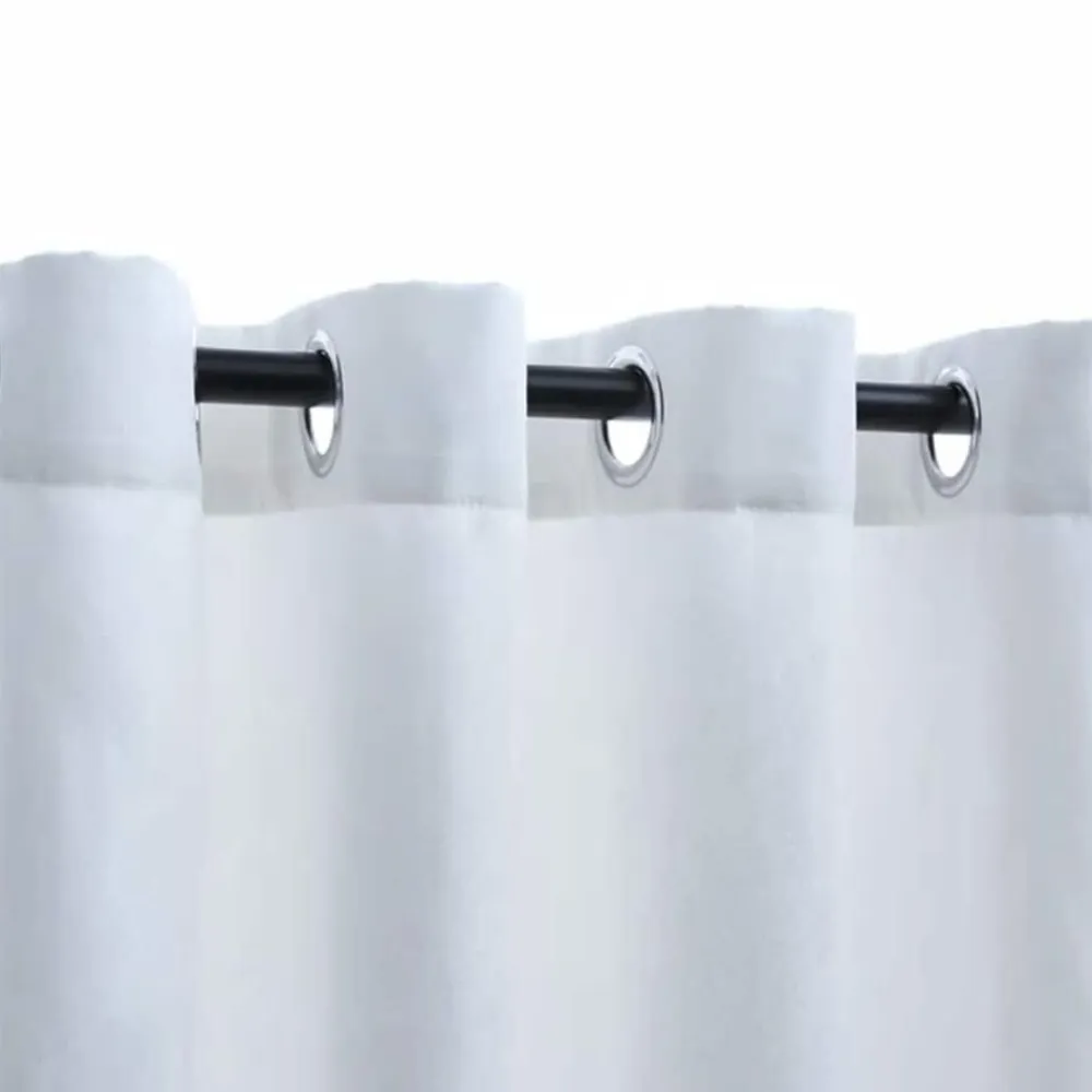 vidaXL Cortinas opacas anillas de metal 2 pzs 140x175 cm Blanco crudo Best