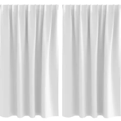 vidaXL Decoración-Cortinas Opacas con Anillas 2 pcs brillante 140 x 140 cm