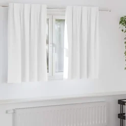 vidaXL Decoración-Cortinas Opacas con Anillas 2 pcs brillante 140 x 140 cm