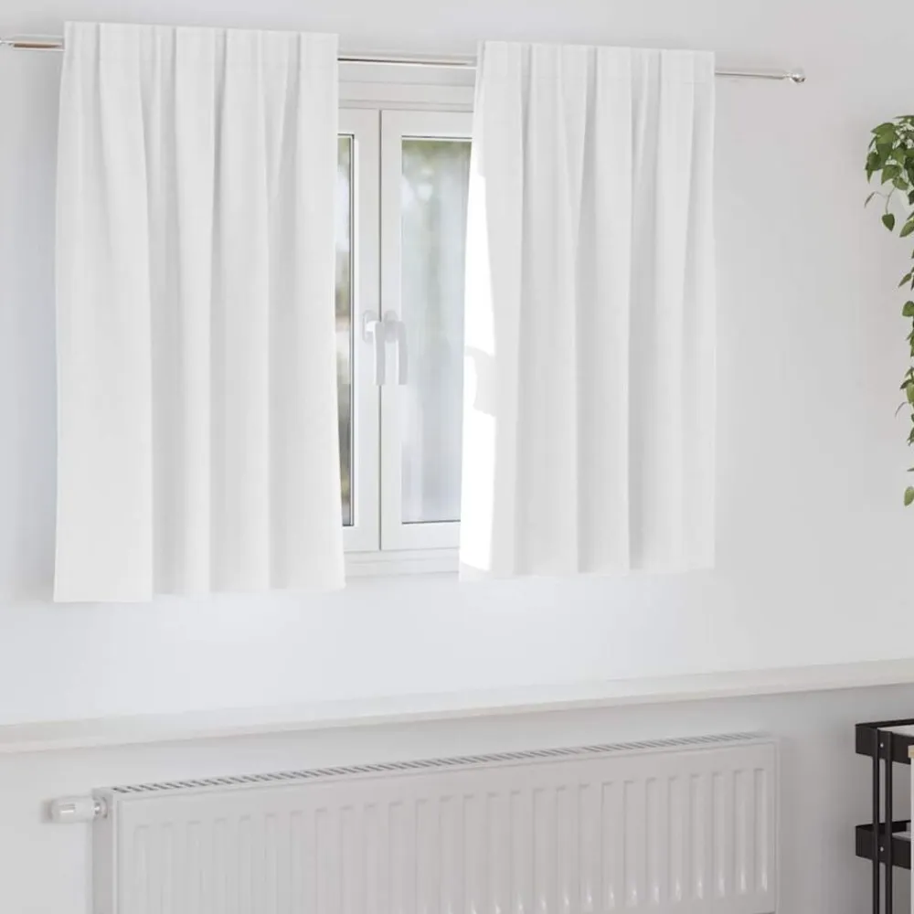 vidaXL Decoración-Cortinas Opacas con Anillas 2 pcs brillante 140 x 140 cm