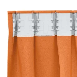 vidaXL Cortinas Opacas con Anillas 2 pcs Naranja brillante New