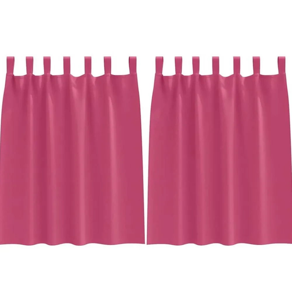 vidaXL Cortinas Opacas con Anillas 2 pcs 140 x 140 cm Rosa brillante Clearance