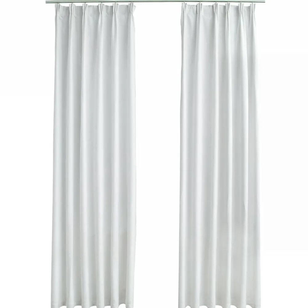 vidaXL Decoración-Cortinas opacas con ganchos 2 piezas 140x175 cm