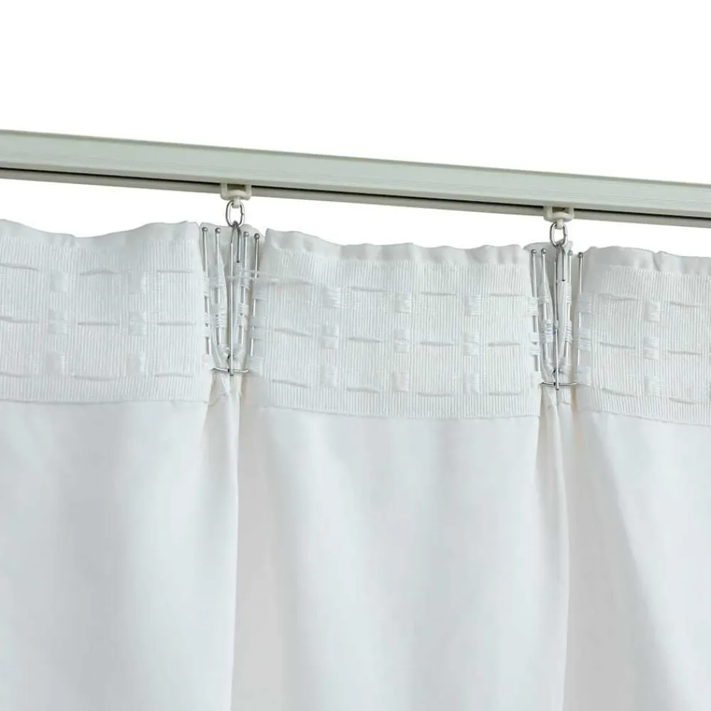 vidaXL Decoración-Cortinas opacas con ganchos 2 piezas 140x175 cm