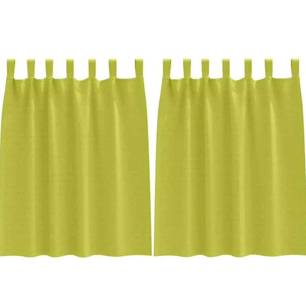 vidaXL Cortinas Opacas con Anillas 2 pcs 140 x 140 cm Poliéster verde