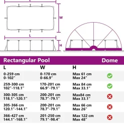 vidaXL Cúpula para piscina Manual 336 x 322 x 160 cm Verde