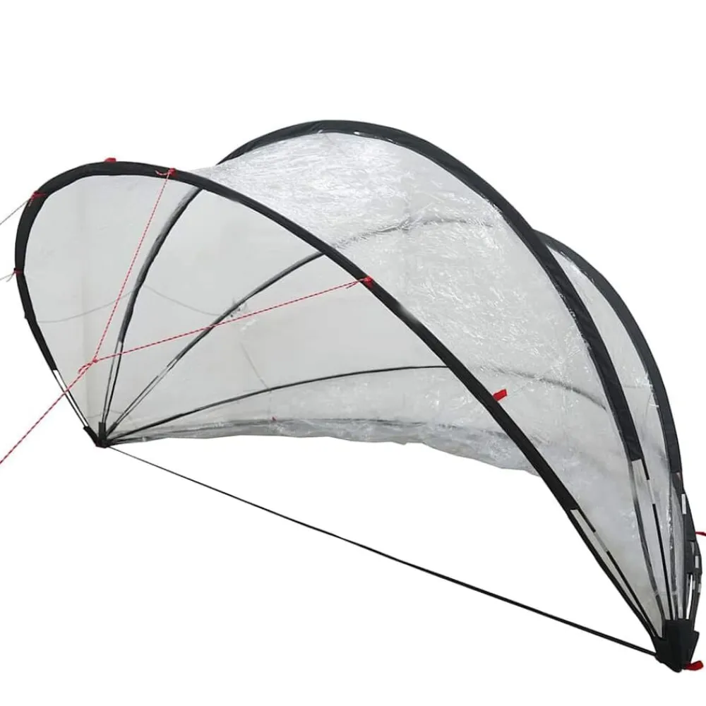 vidaXL Piscina Y Spa-Cúpula para piscina Manual 336 x 322 x 160 cm PVC