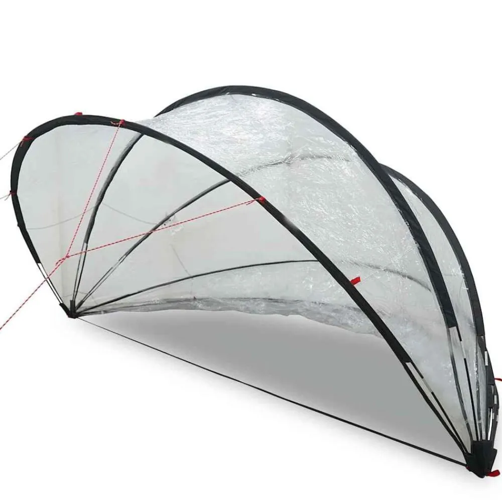 vidaXL Piscina Y Spa-Cúpula para piscina Manual 336 x 322 x 160 cm PVC