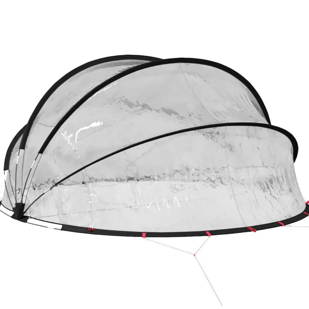 vidaXL Piscina Y Spa-Cúpula para piscina Manual 336 x 322 x 160 cm PVC