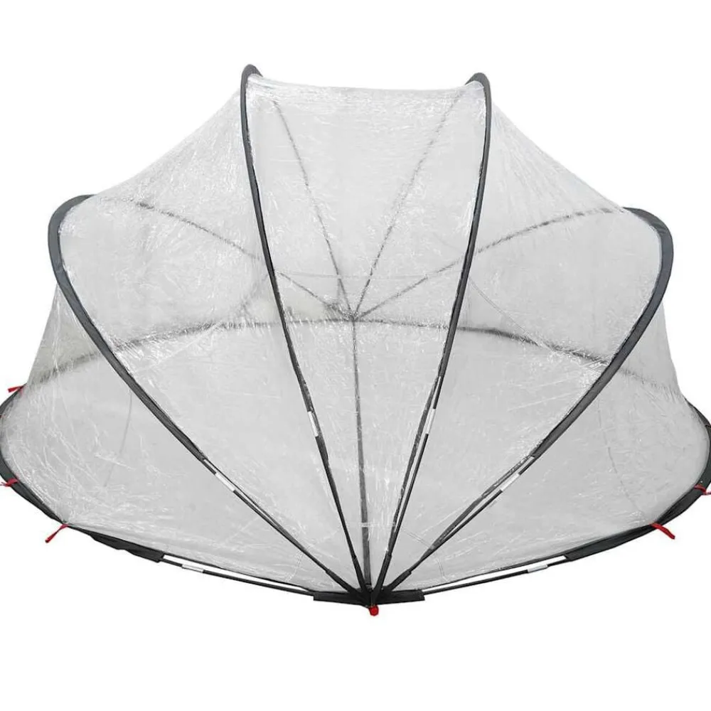 vidaXL Piscina Y Spa-Cúpula para piscina Manual 336 x 322 x 160 cm PVC